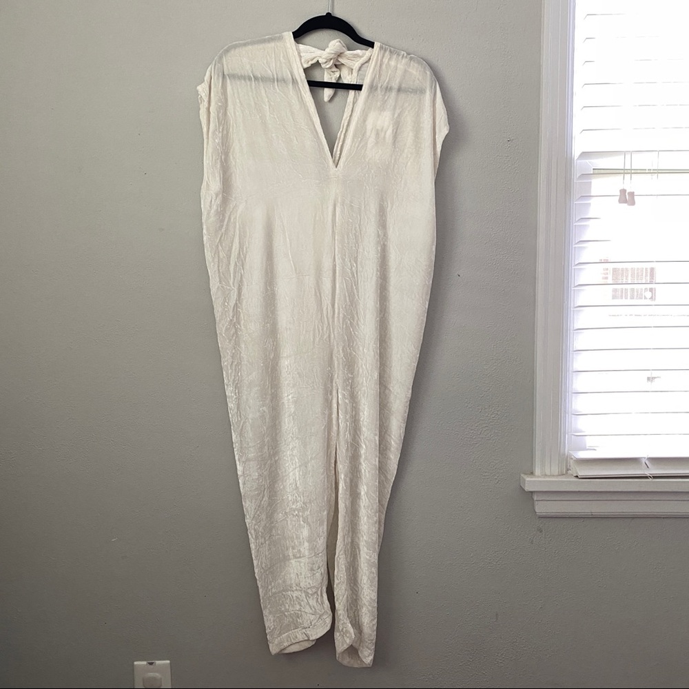 Miranda Bennett crushed velvet jumpsuit